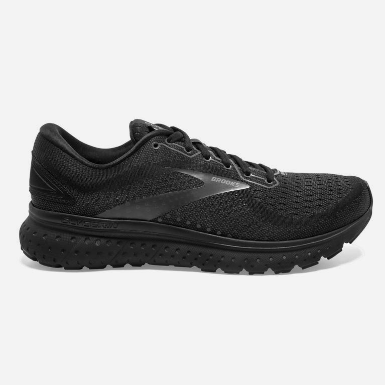 Brooks Men's Glycerin 18 Road Running Shoes Singapore - Black/Ebony/Grey/Charcoal (18529-OZRY)